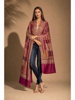 MUFFLY - Kani Woven Patchwork Paisley Pattern Wool Blend Stole