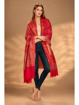 MUFFLY - Kani Woven Patchwork Paisley Pattern Wool Blend Stole