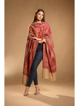 MUFFLY - Kani Woven Patchwork Paisley Pattern Wool Blend Stole