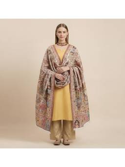 MUFFLY - Multicolour Patchwork Kani Jacquard Wool Blend Shawl
