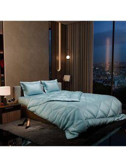 Stoa Paris - Date Night Blue Satin Double Comforter