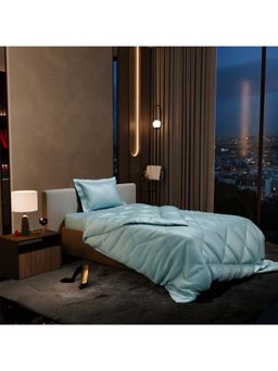 Stoa Paris - Date Night Blue Satin Single Comforter