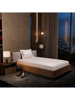 Stoa Paris - Pink Satin Single Fitted Sheet with 1 Pillow Cover