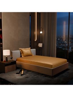 Stoa Paris - Eternal Glow Gold Single Fitted Sheet with 1 Pillow Cover
