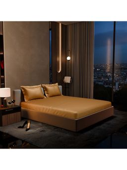 Stoa Paris - Eternal Glow Gold Fitted Sheet with 2 Pillow Cover