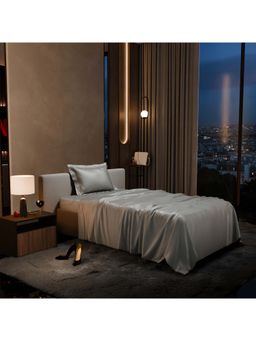 Stoa Paris - Grey Single Satin Bedsheet with 1 Pillow Covers