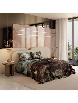 Stoa Paris - Forest Modern 300 Tc Satin Bedsheet with 2 Pillow Covers (King)
