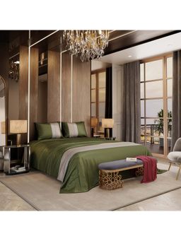Stoa Paris - Versailles Collection Sateen Palace Gardens Super King Bedsheet With 2 Pillow Covers
