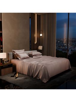 Stoa Paris - Super Super King Size Bedsheet with 4 Pillow Covers, Date Night - Champagne