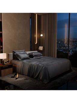 Stoa Paris - Super Super King Size Bedsheet with 4 Pillow Covers, Date Night - Twilight Embrace