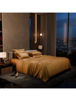 Stoa Paris - Super Super King Size Bedsheet with 4 Pillow Covers, Date Night - Eternal Glow