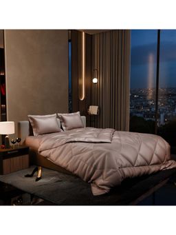 Stoa Paris - Date Night Champagne Bed In A Bag Double Bedsheet, Comforter with 2 Pillow Cover