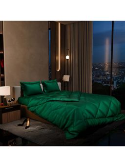 Stoa Paris - Date Night Emerald Green Bed In A Bag Double Bedsheet, Comforter with 2 Pillow Cover