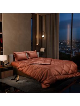 Stoa Paris - Date Night Melted Caramel Bed In A Bag Double Bedsheet, Comforter with 2 Pillow Cover