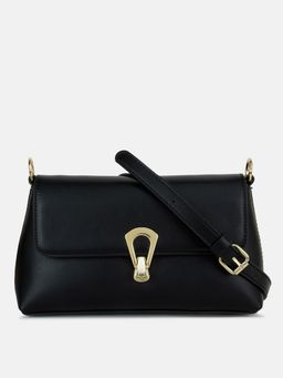 Kazo - Gold Lock Black Sling Bag