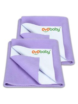 OYO BABY - Lavender Baby Instadry Anti-Piling Dry Sheets (Pack of 2)