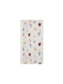 DULAAR - Off White Baby Printed Organic Muslin Swaddle