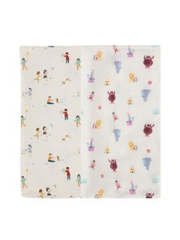 DULAAR - Multi-Color Baby Printed Organic Muslin Swaddles (Pack of 2)