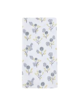 DULAAR - White Baby Floral Printed Organic Muslin Swaddle