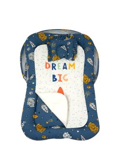 TIDY SLEEP - Navy Blue Baby Printed Gadda Mattress Set