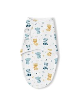 TIDY SLEEP - White Baby Soft Cotton Mom and Me Printed Wrapper