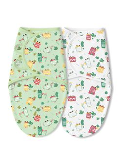 TIDY SLEEP - Multi-Color Soft Cotton Wild City Wrappers (Pack of 2)
