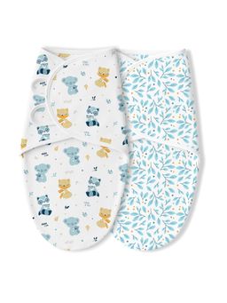 TIDY SLEEP - Multi-Color Baby Soft Cotton Mom and Me Leaf Wrappers (Pack of 2)