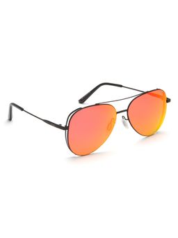 IRUS - Uv Protected Sunglasses for Men with Red Coloured Solid Polycarbonate Lens (59)