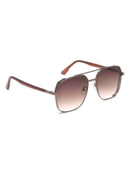 IRUS - Uv Protected Sunglasses for Men with Brown Coloured Gradient Polycarbonate Lens (60)