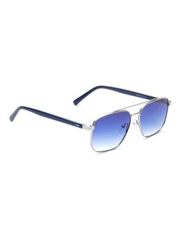 IRUS - Uv Protected Sunglasses for Men with Blue Coloured Gradient Polycarbonate Lens (55)