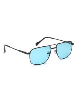 IRUS - Uv Protected Sunglasses for Men with Blue Coloured Solid Polycarbonate Lens (54)