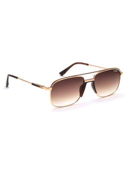 IRUS - Uv Protected Sunglasses for Men with Brown Coloured Gradient Polycarbonate Lens (54)