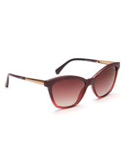 IRUS - Uv Protected Sunglasses for Women with Red Coloured Gradient Polycarbonate Lens (57)