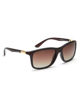 IRUS - Uv Protected Sunglasses for Men with Brown Coloured Polarized Tri Acetate Cellulose Lens (56)