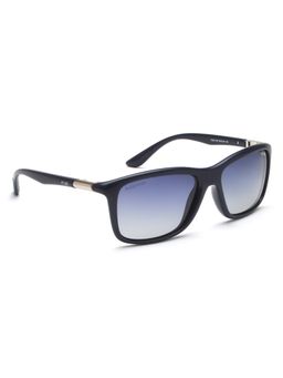 IRUS - Uv Protected Sunglasses for Men with Blue Coloured Polarized Tri Acetate Cellulose Lens (56)