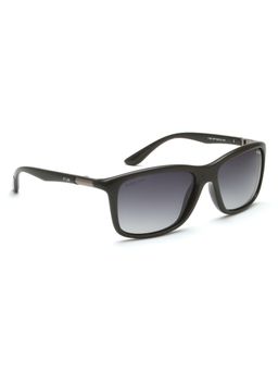 IRUS - Uv Protected Sunglasses for Men with Grey Coloured Polarized Tri Acetate Cellulose Lens (56)
