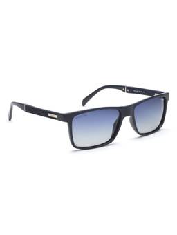 IRUS - Uv Protected Sunglasses for Men with Blue Coloured Polarized Tri Acetate Cellulose Lens (55)