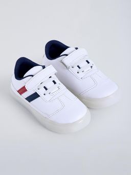 Hopscotch - Striped Velcro Sneakers Blue