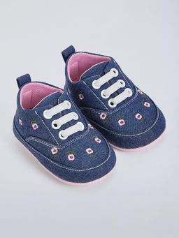 Hopscotch - Denim Textured Booties