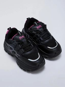 Hopscotch - Textured Mesh Chunky Sole Athletic Shoes