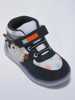 Hopscotch - LED 3D Applique Sneakers and Slip Ons Black