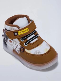 Hopscotch - LED 3D Applique Sneakers and Slip Ons Brown