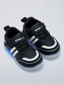 Hopscotch - Mickey Applique Striped LED shoes