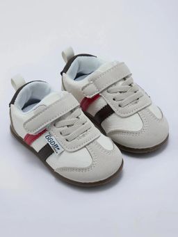 Hopscotch - Striped Velcro Sneakers