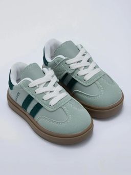 Hopscotch - Striped Lace Sneakers Green
