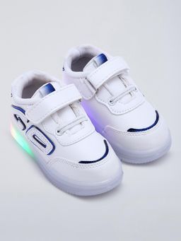 Hopscotch - Typography LED Sneakers Blue