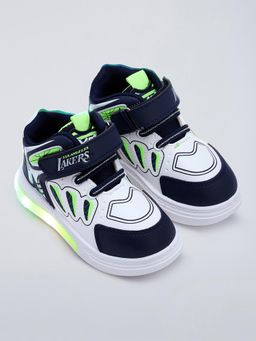 Hopscotch - High-Top Colour-Block LED Sneakers