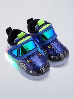 Hopscotch - Vehicle Pull-Up Tab LED Sneakers Blue
