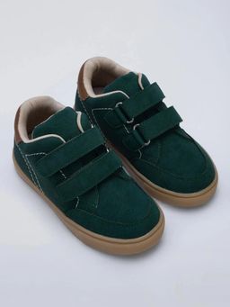 Hopscotch - Textured Double Velcro Sneakers Green