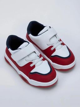 Hopscotch - Colorblock Velcro Sneakers Red